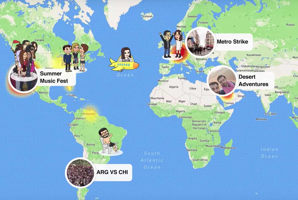 Snapchat map