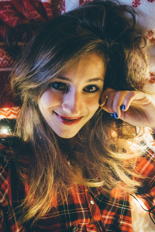 awkward, creepy colored lighting selfie