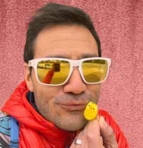 man with yellow sunglasses 