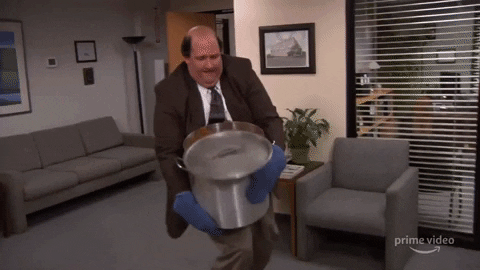 kevin from the office dropping his chili