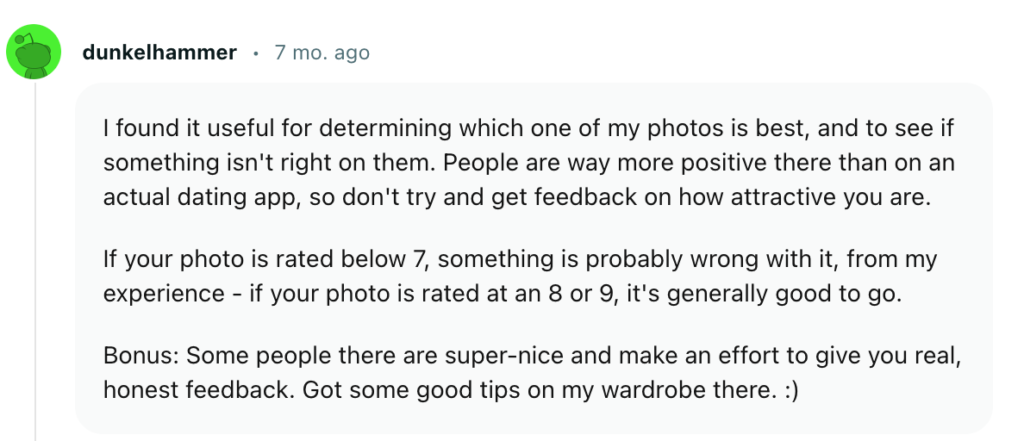 reddit review of photofeeler, user feedback