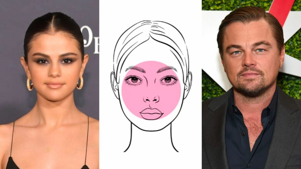 round face shapes selena gomez leonardo decaprio