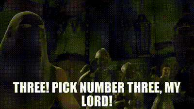 "Pick number three, my lord!", Shrek meme