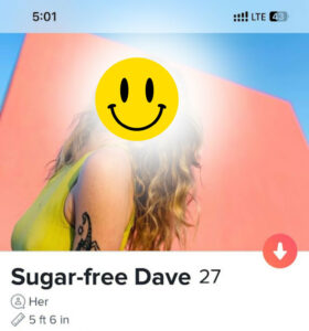 incorrect tinder name, real example