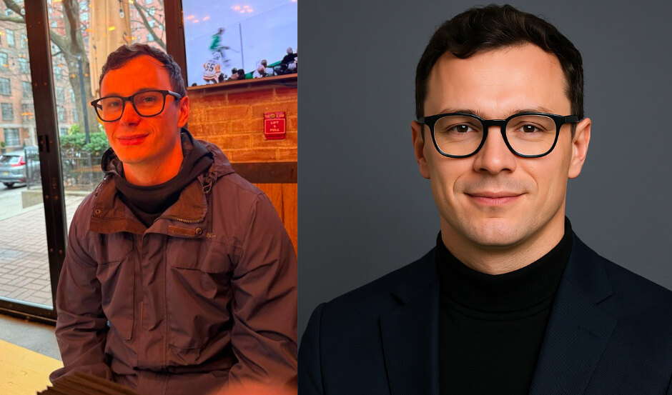 AI Headshots before and after, man's tweet about comparison