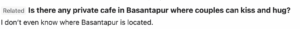 reddit comments about kissing cafes in india