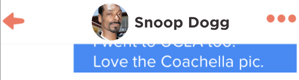 small photo of a match's profile pic on tinder messages